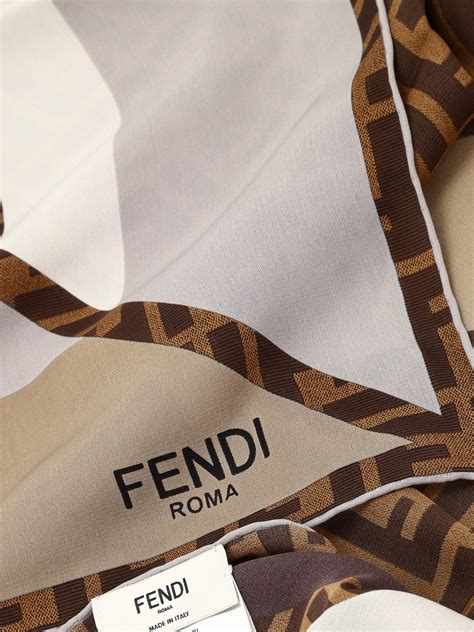 fendi zucca silk scarf